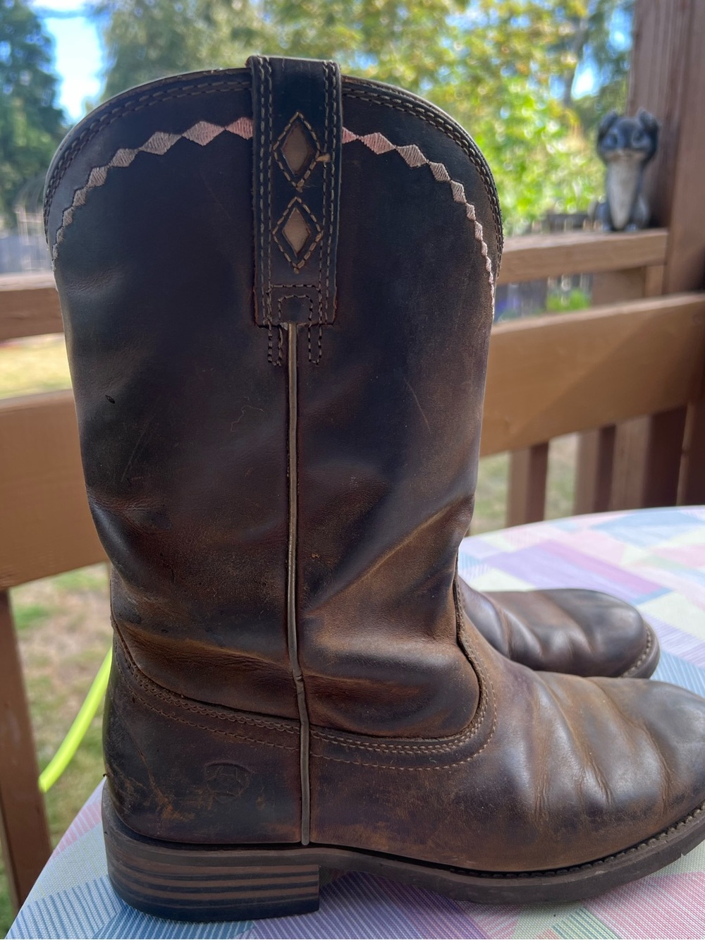 Ariat Women's Unbridled Roper Western Boots Distressed Brown #10015374 Size 9.5B